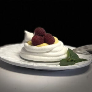 meringue shells on plate