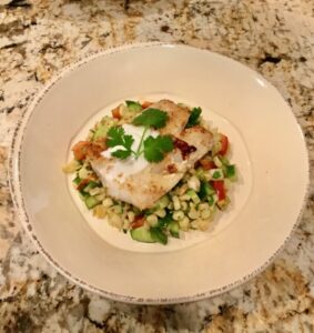 halibut succotash