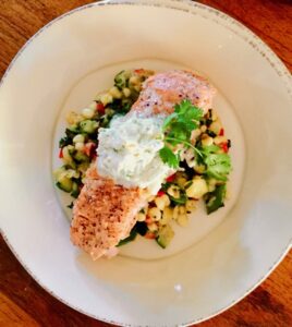 salmon succotash