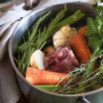 Ingredients for cooking brown stock