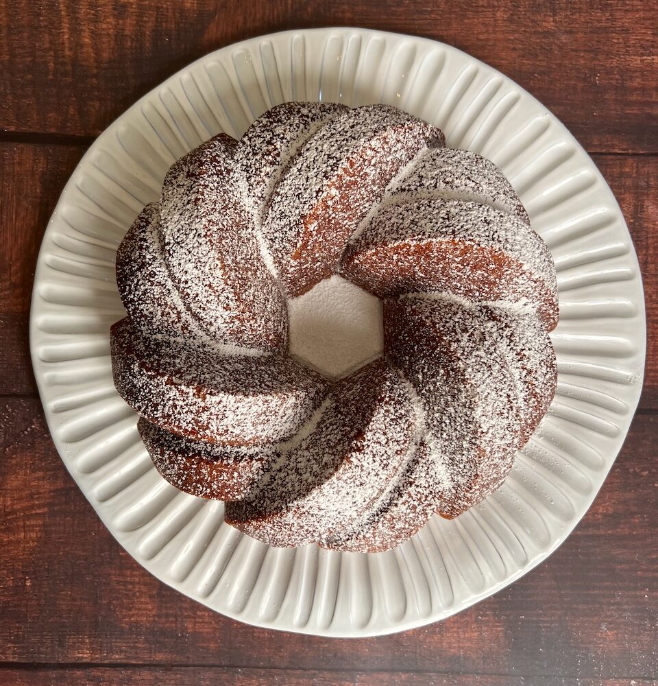 Persimmon Bundt Cake with Two Toppings